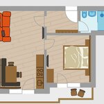 obrázek Apartmán, sprcha, WC, 1 místnost na spaní