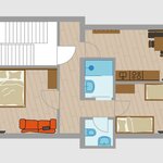 obrázek Apartmán, sprcha, WC, 2 místnosti na spaní