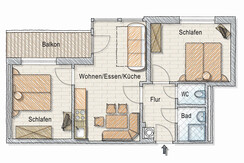 Grundriss App. Wintergartl