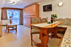 Wohnraum mit ausziehbarer Couch,Funktionsstockbett