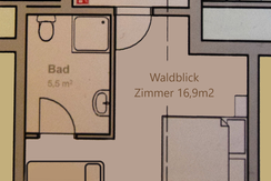 Lageplan Waldblick Zimmer
