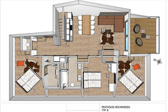 Grundriss Penthouse Appartement OST