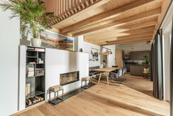 Ess/Wohnbereich mit Kamin