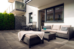 Spacious sun terrace with lounge