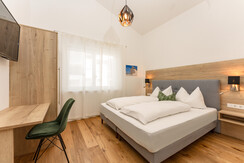 Bedroom 2 with double bed and TV