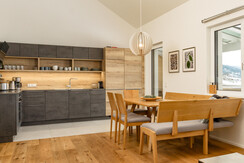 Big kitchen with dining area