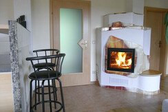 Knisterndes Kaminfeuer