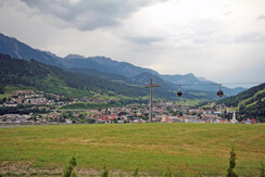 View to Schladming and the Planai West gondola