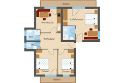 Waldhoamat_Appartement II_Plan