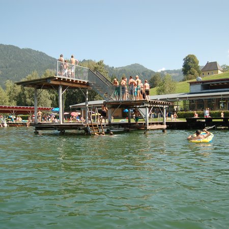 Swimming at lake Putterersee