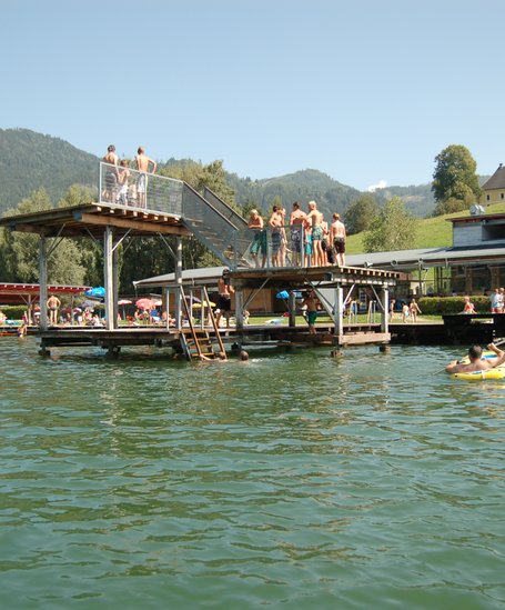 Swimming at lake Putterersee